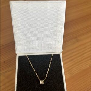 Rare Mejuri Solo Diamond Necklace